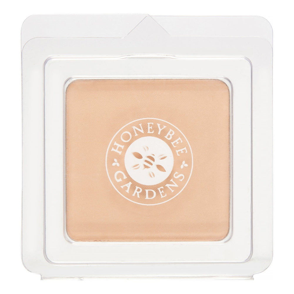 Polvo mineral prensado Honeybee Gardens en recambio para un acabado natural.