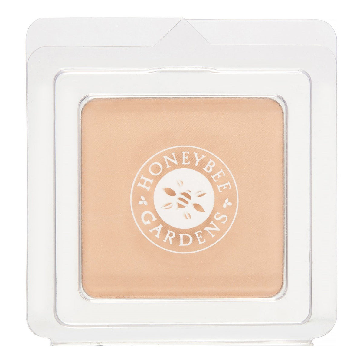 Polvo mineral prensado Honeybee Gardens en recambio para un acabado natural.