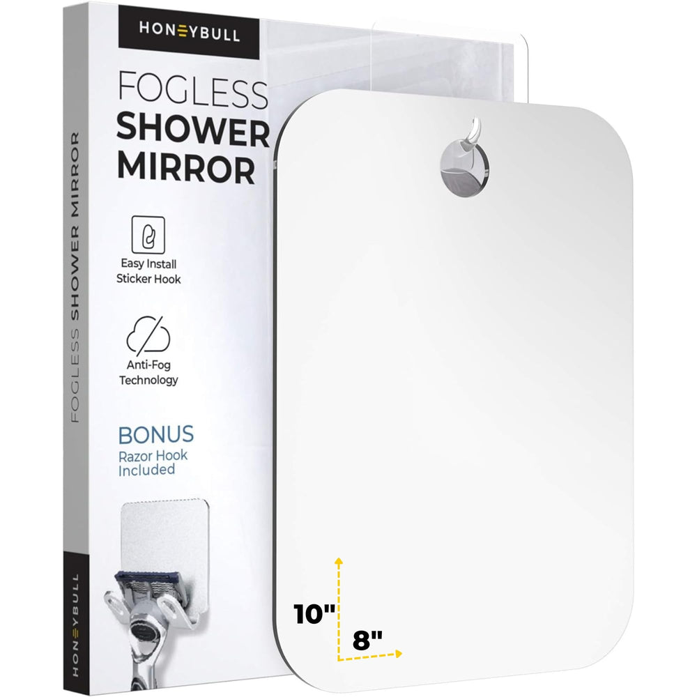 HoneyBULL espejo de ducha antivaho con recubrimiento para un afeitado claro