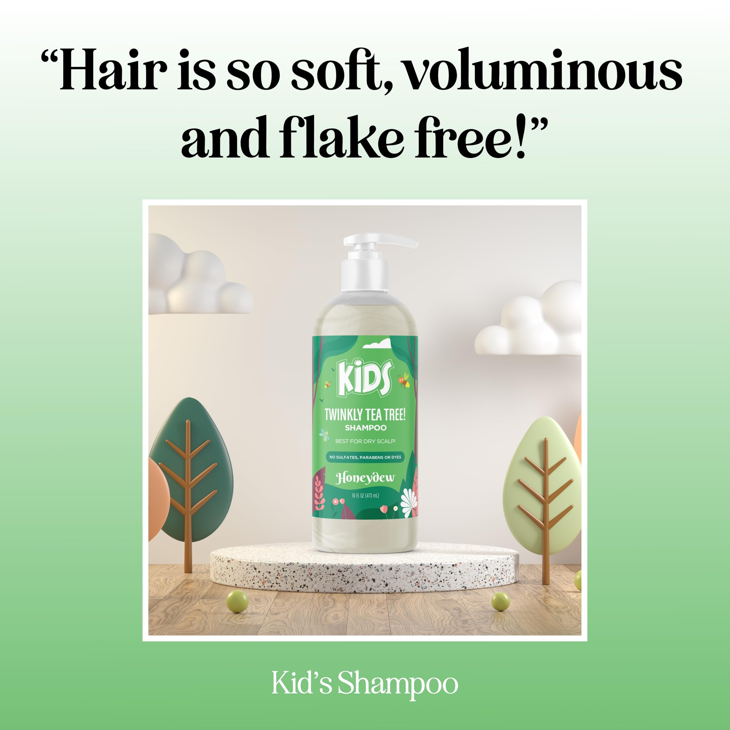 Flacon Honeydew sans sulfates, respectueux du cuir chevelu sensible.