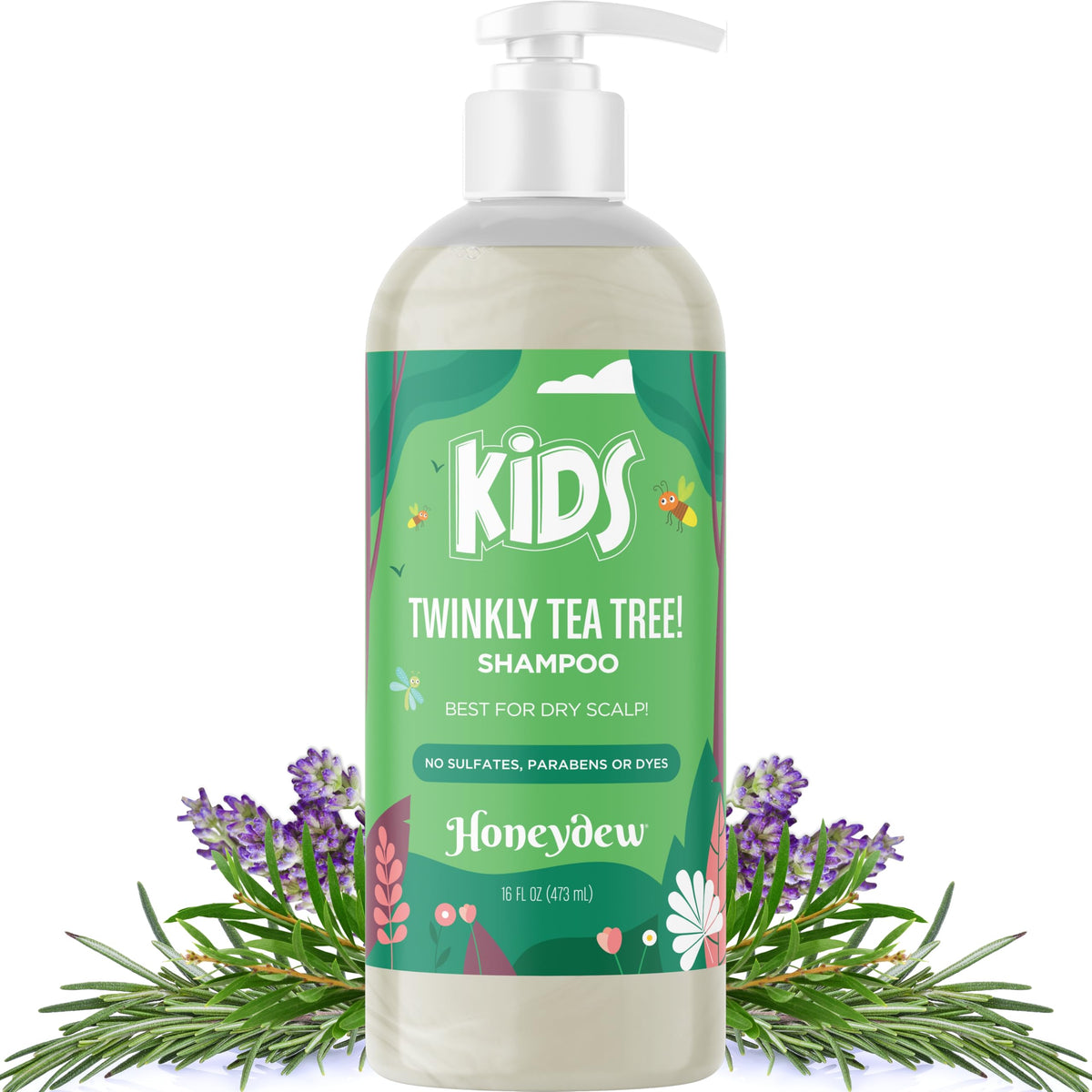 Shampoing Honeydew pour enfants en flacon, douceur et soin du cuir chevelu.
