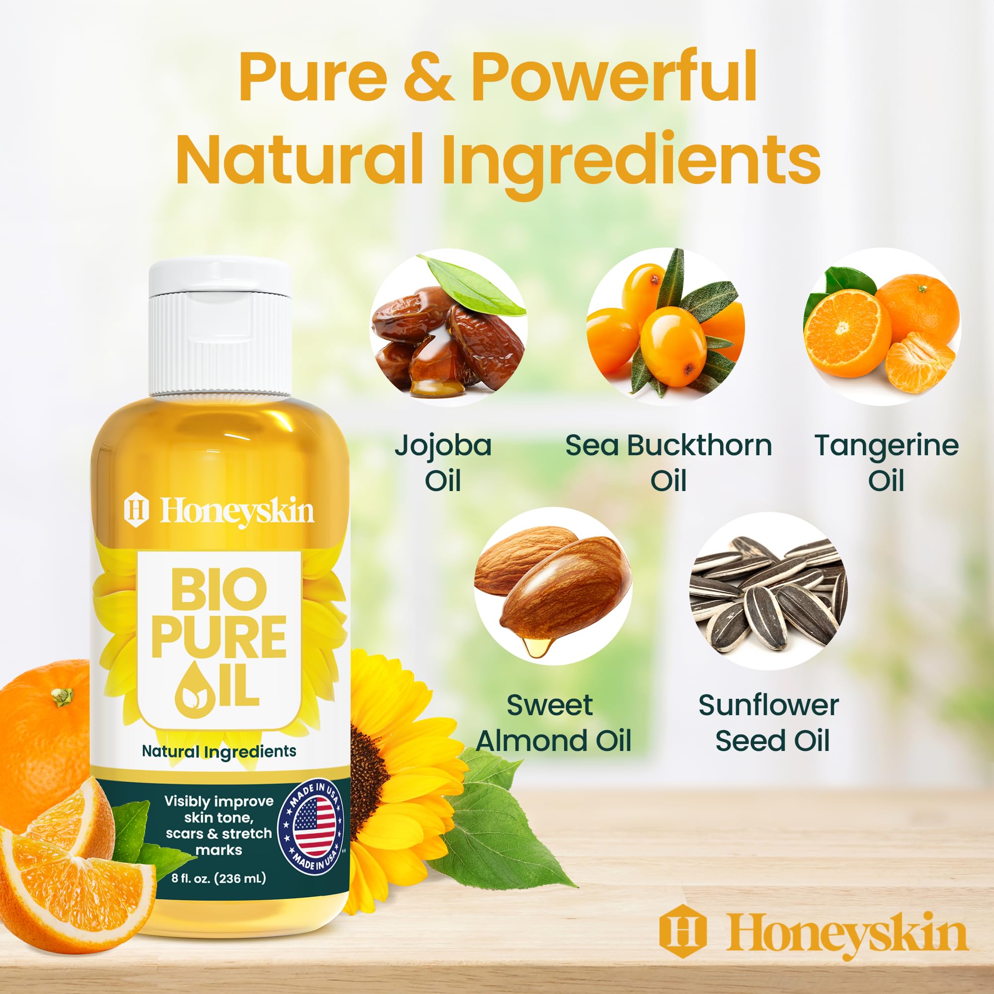 Honeyskin Bio Pure: aplicación en la palma para piel suave y nutrida.