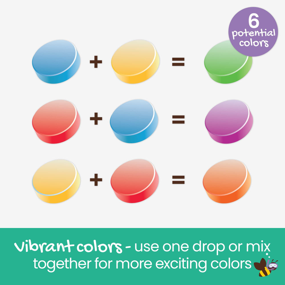 Honeysticks tabletas color bano mezclar colores: fomenta creatividad sensorial