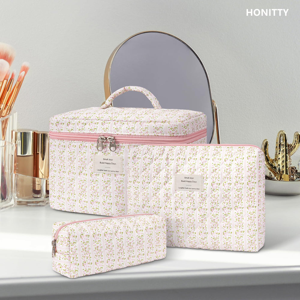Honitty bolsa de aseo para viaje floral, perfecta para fines de semana.