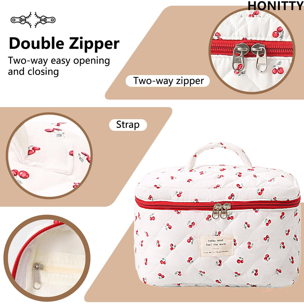 bolsa honitty acolchada, cierre suave y duradero para uso diario.