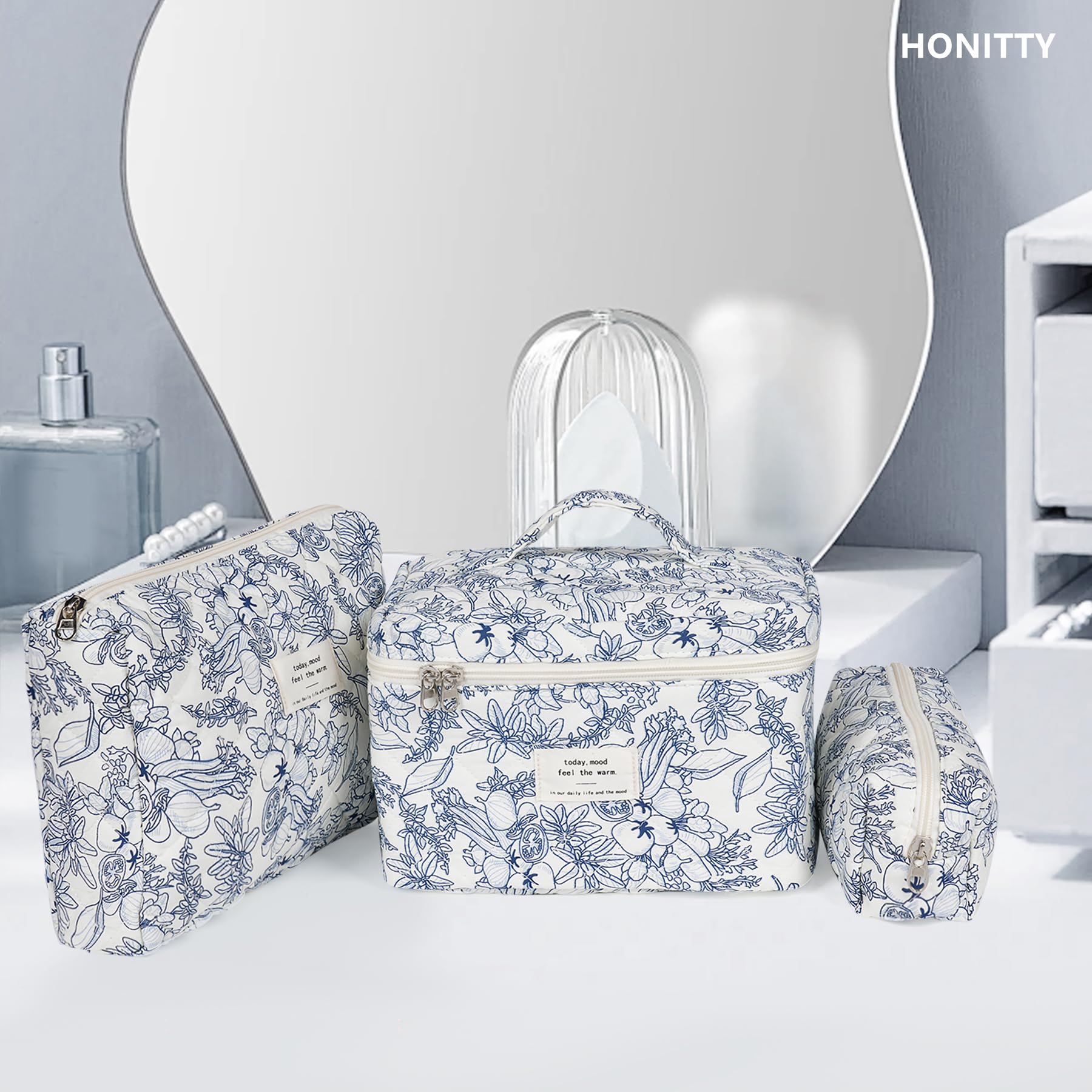 Honitty bolsa de cosméticos para brochas y accesorios, perfecto para casa o viaje.