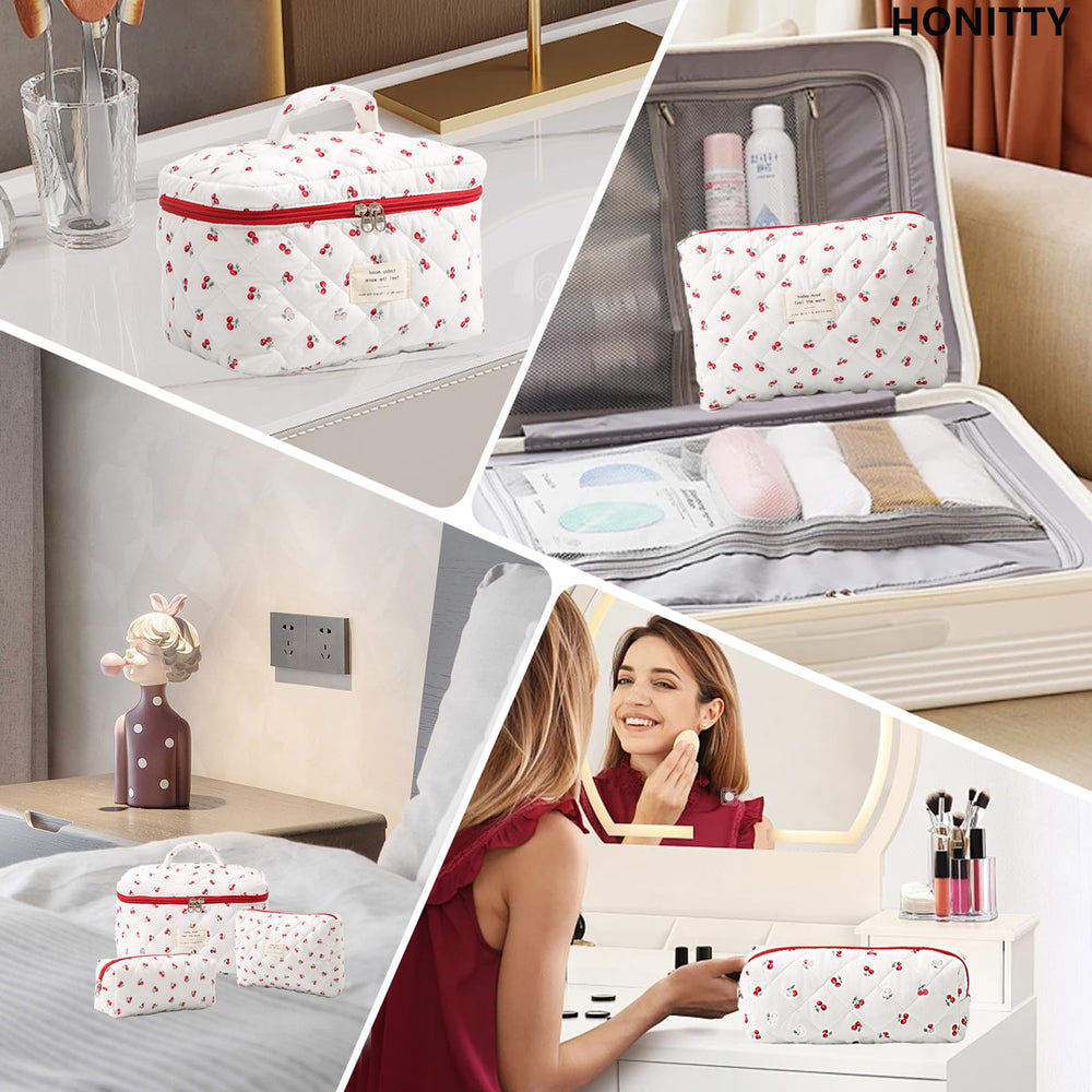 organizador de viaje honitty, tres tamaños para electrónica y aseo.