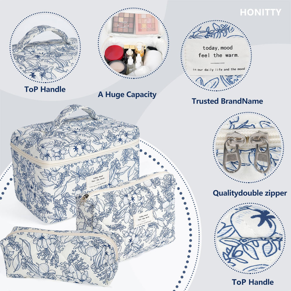 Honitty bolsa de viaje para cosméticos, ligera y portátil para llevar.