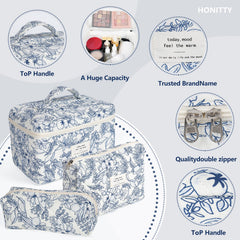 Honitty bolsa de viaje para cosméticos, ligera y portátil para llevar.