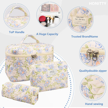 Bolsas de cosméticos de Honitty para viaje, ligeras y plegables.