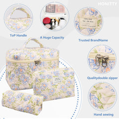 Bolsas de cosméticos de Honitty para viaje, ligeras y plegables.