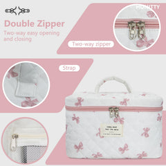 Bolso cosmético Honitty duradero con cierre suave y limpieza fácil.