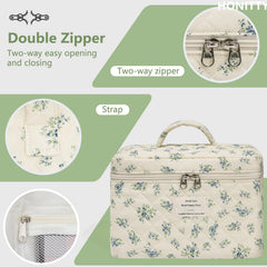 Honitty bolso floral duradero con cierre suave, perfecto para uso diario.