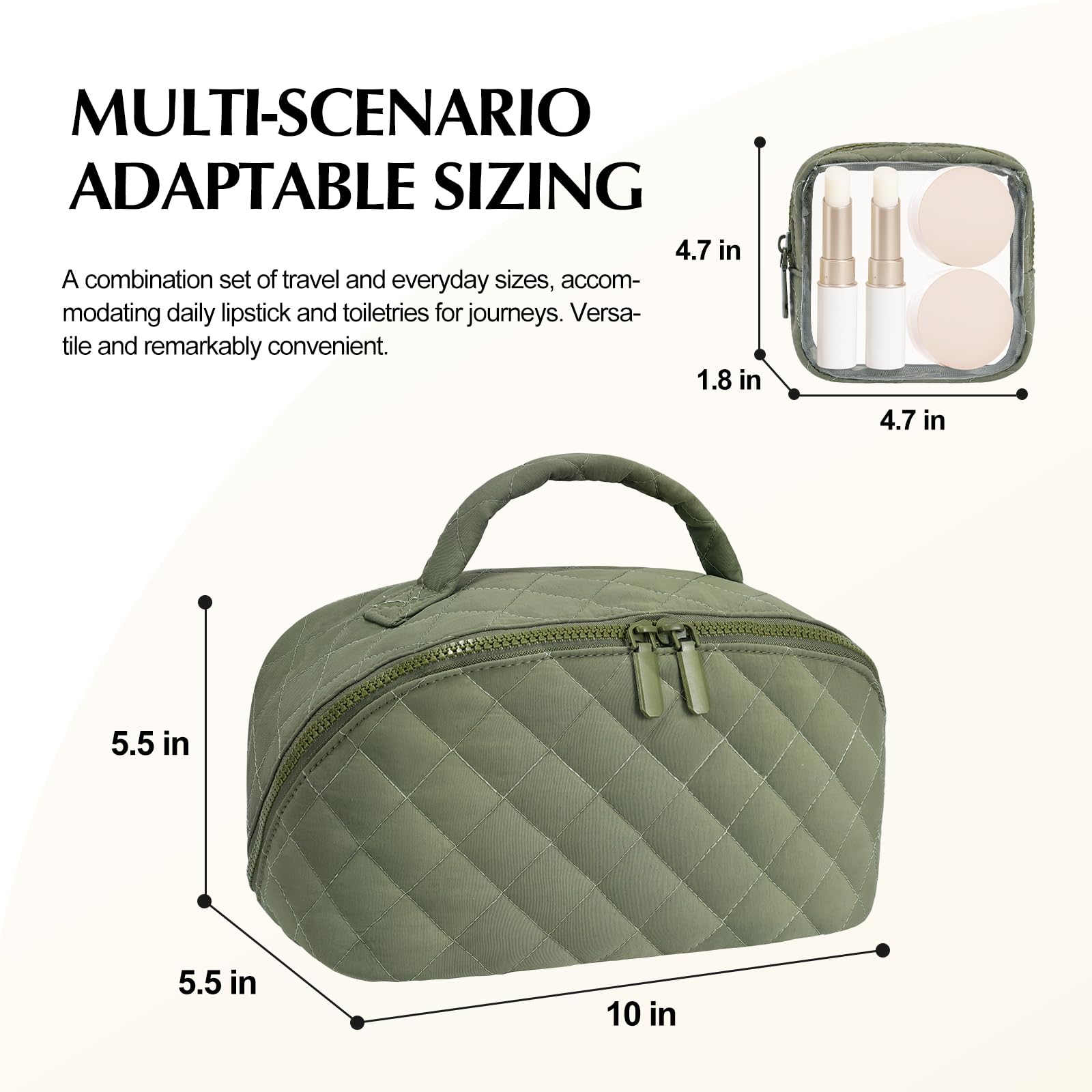 Honitty bolso maquillaje impermeable para proteger cosméticos durante viajes