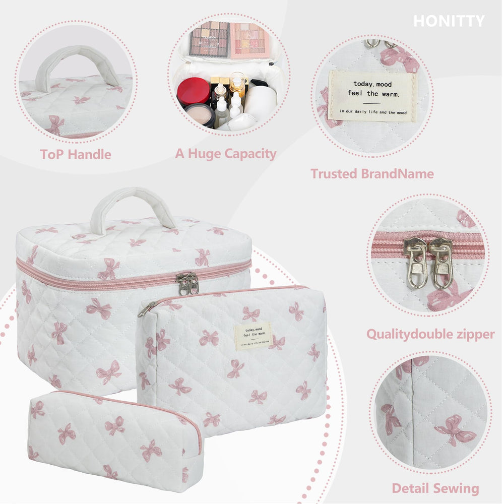 Bolso maquillaje Honitty ligero y portatil para viajes.