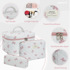 Bolso maquillaje Honitty ligero y portatil para viajes.