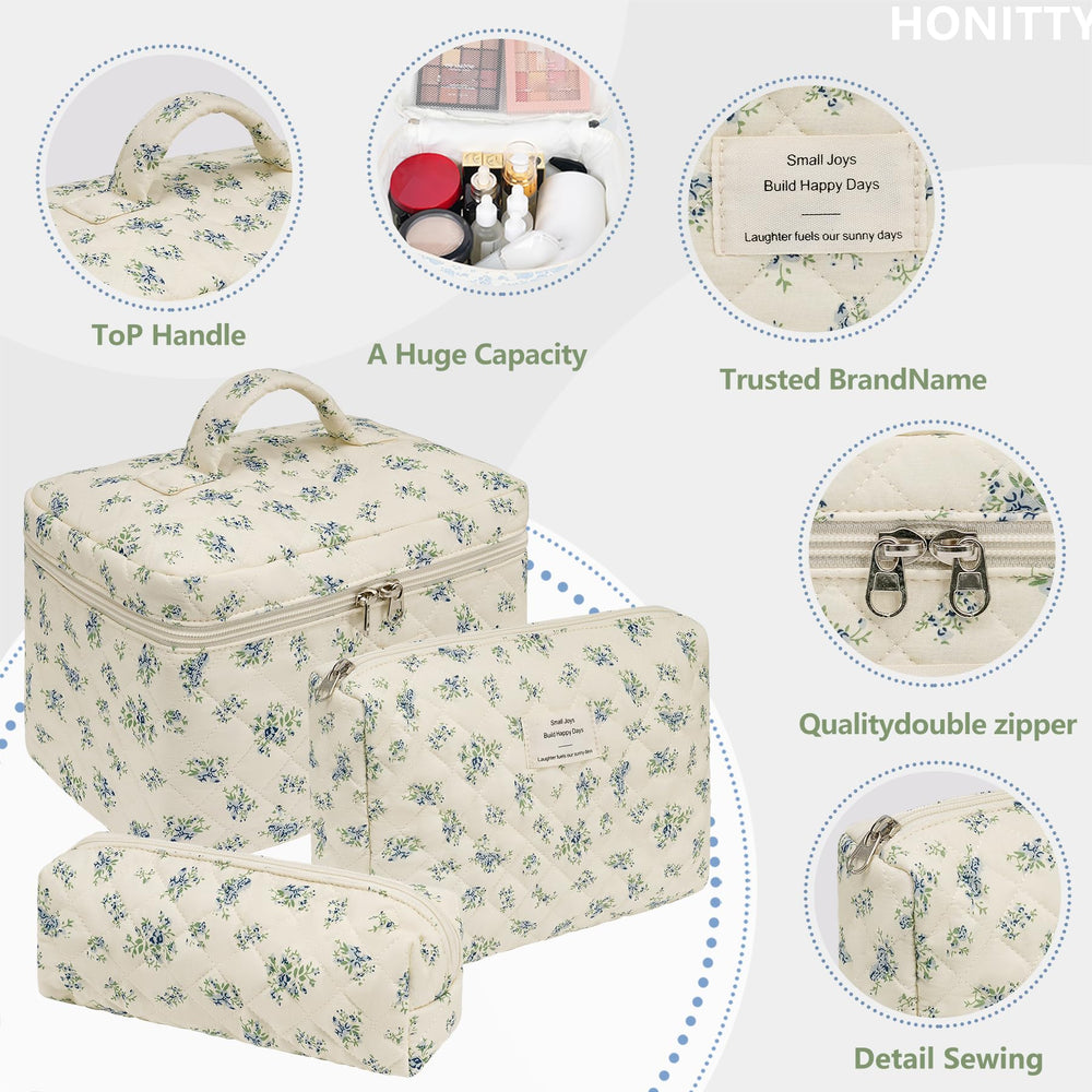 Honitty bolso de maquillaje portátil y ligero, ideal para viajar.