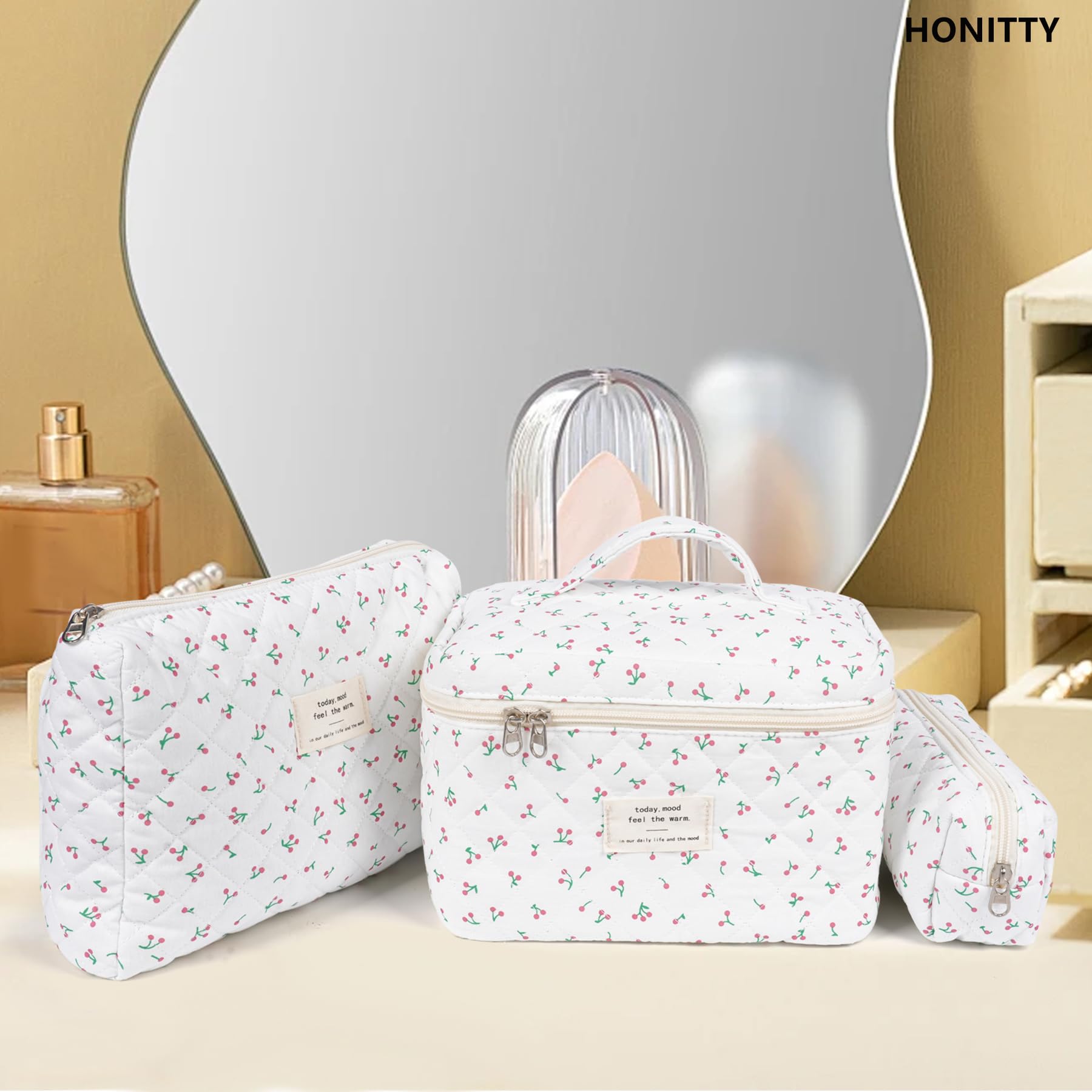 Honitty organizador cosmético para uso diario y viaje, mantiene accesorios ordenados y a mano.