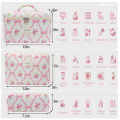 honitty set3 bolsas maquillaje tres tamaños para ordenar cosméticos y esenciales
