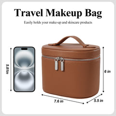 Honitty Trousse maquillage en PU doux, toucher agréable et protection des produits pendant le déplacement.
