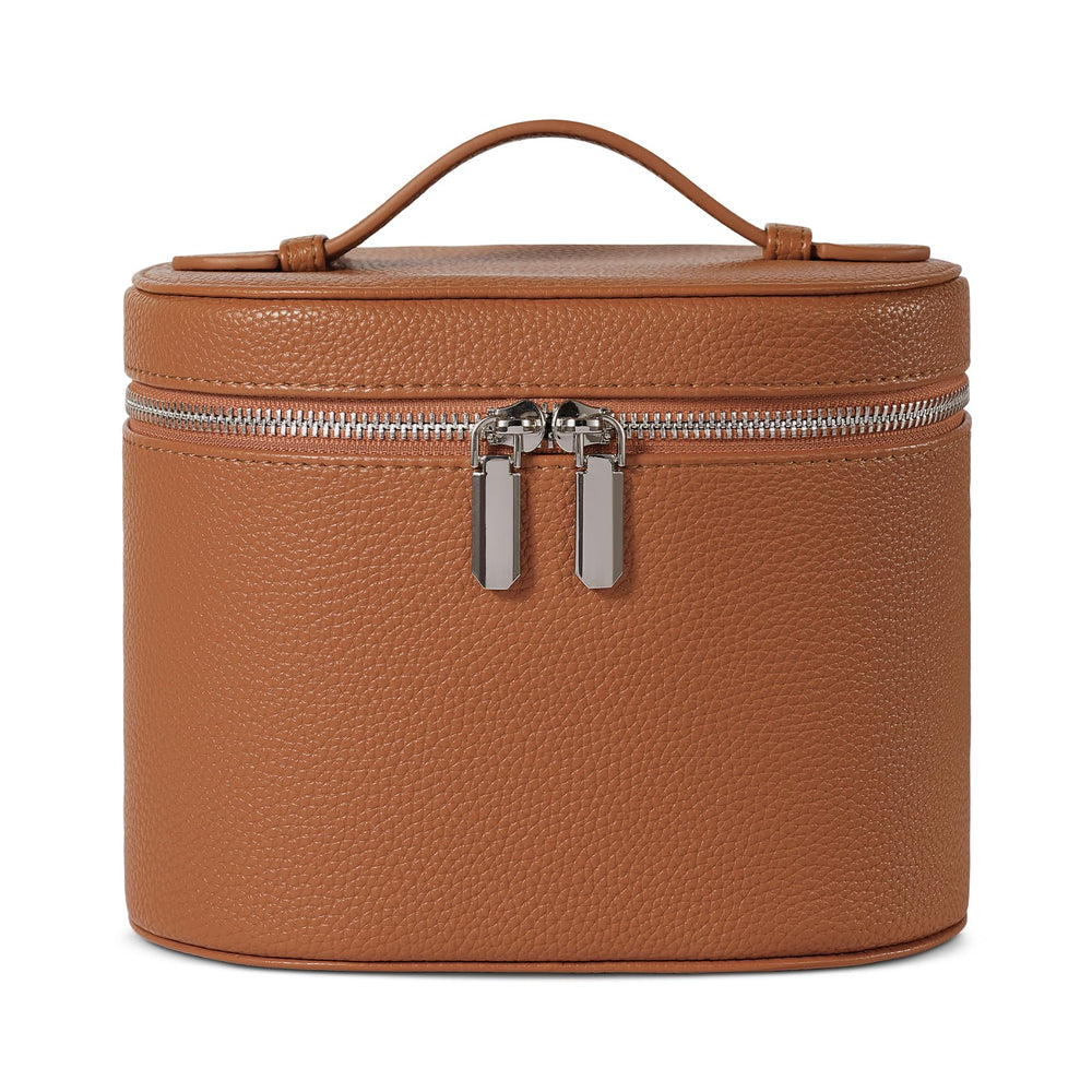 Honitty Trousse maquillage voyage avec compartiments et poignée, pratique pour organiser vos essentiels.