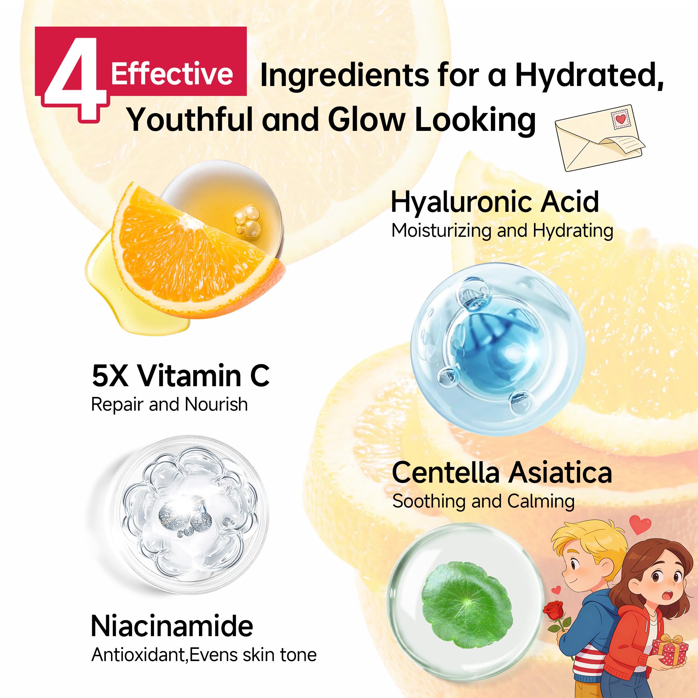 HONLINK Glown sérum visage, action lumineuse et hydratante.