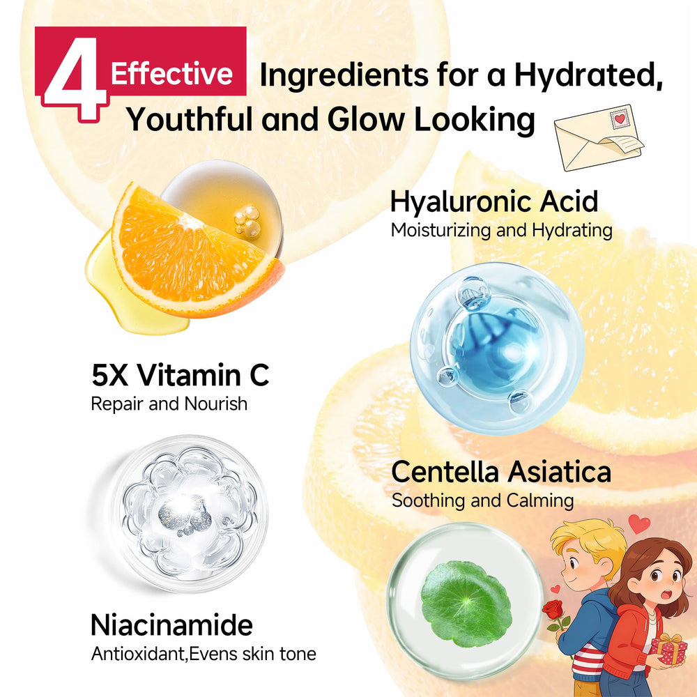 HONLINK Glown sérum visage, action lumineuse et hydratante.