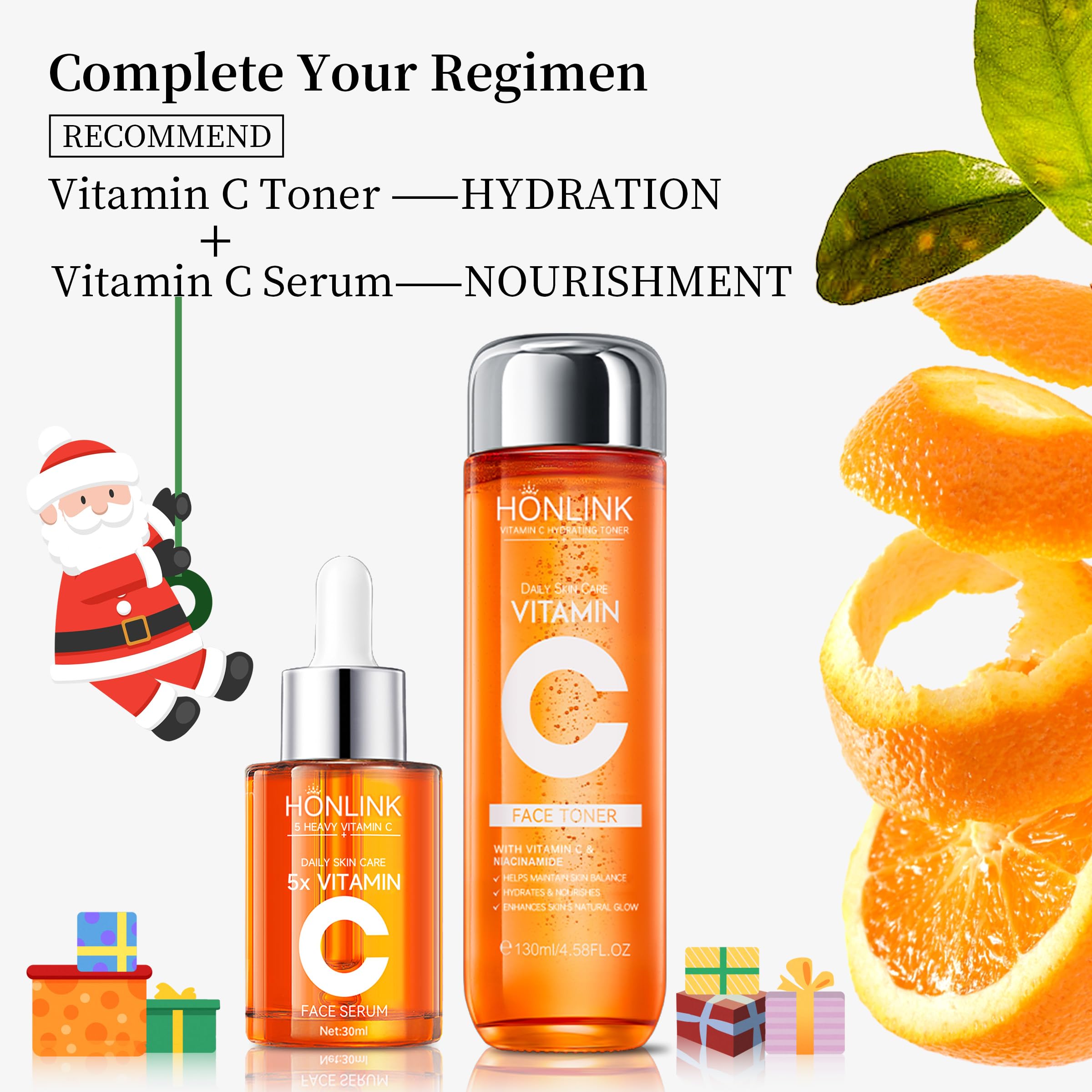 HONLINK 5X Vitamina C Toner regalo navideño para alguien especial.