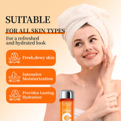 HONLINK 5X Vitamina C Toner textura cremosa que cuida la piel.