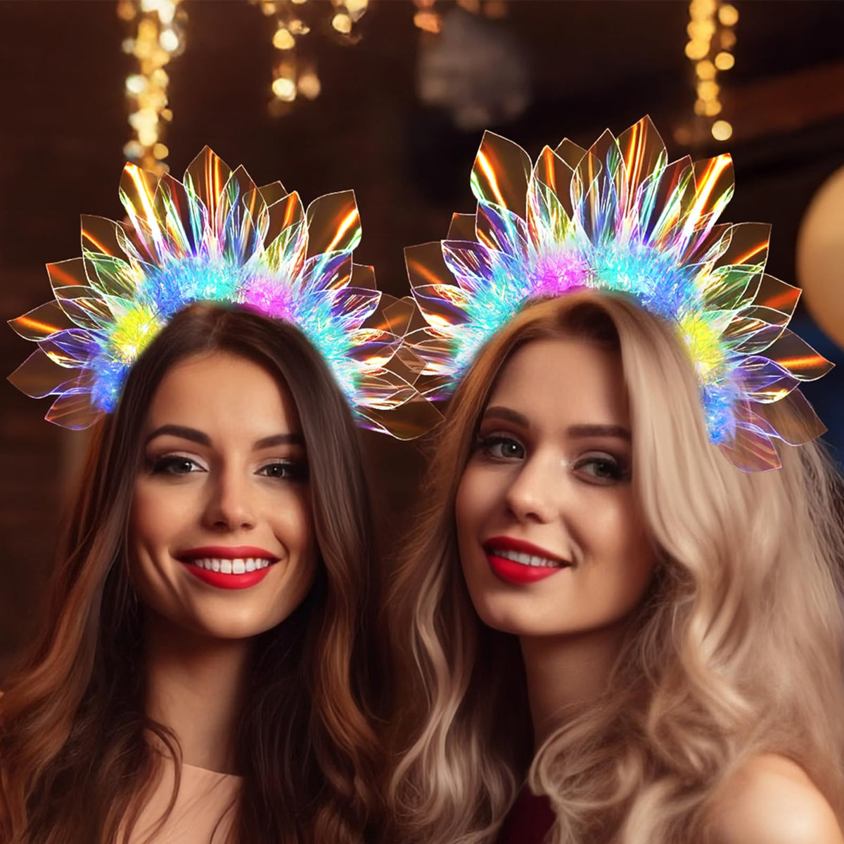 Diadema LED HONLYNE de dos piezas para regalos románticos y fiestas brillantes.