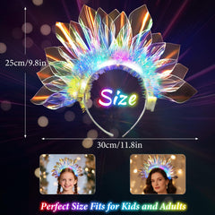 Diadema LED HONLYNE con modos de iluminación para looks variados.