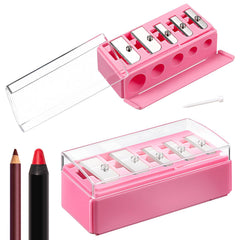 Honoson afilador cosmético de 5 agujeros rosa, ideal para cejas y delineador