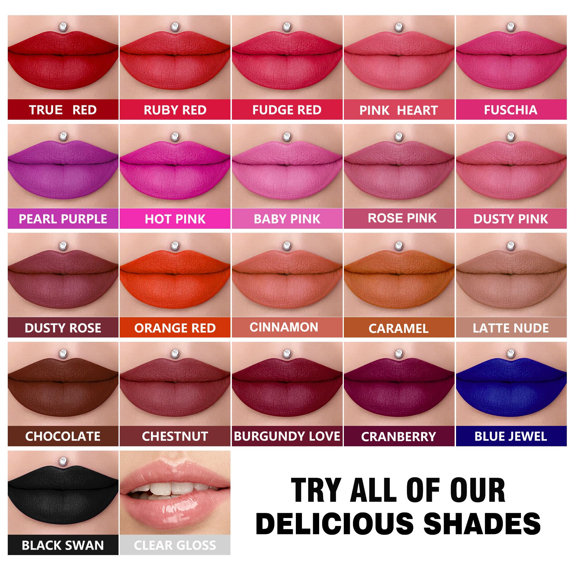 HOOMUSS Precision-tip lipstick application demonstrates mess-free lip color.