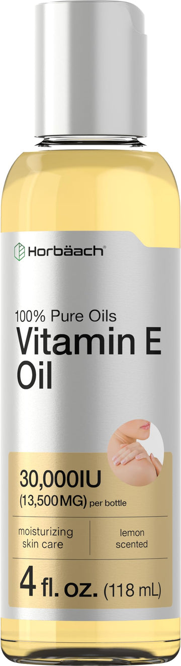 Horbaach Vitamina E Aceite frasco con gotero, hidratación suave para piel