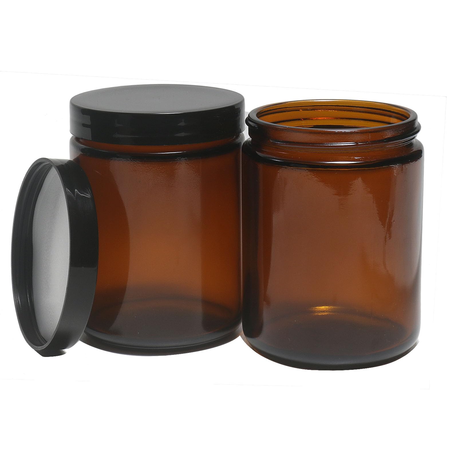 Hormerry jarro vidrio ambar 250ml, ideal para viajar y almacenar cosméticos