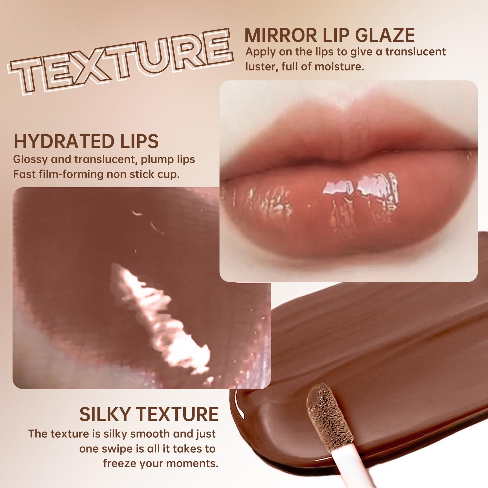 Brillo labial HOSAILY con efecto gradiente para aparentar volumen natural.