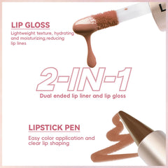 Hosaily delineador labial con definición precisa para bordes limpios.