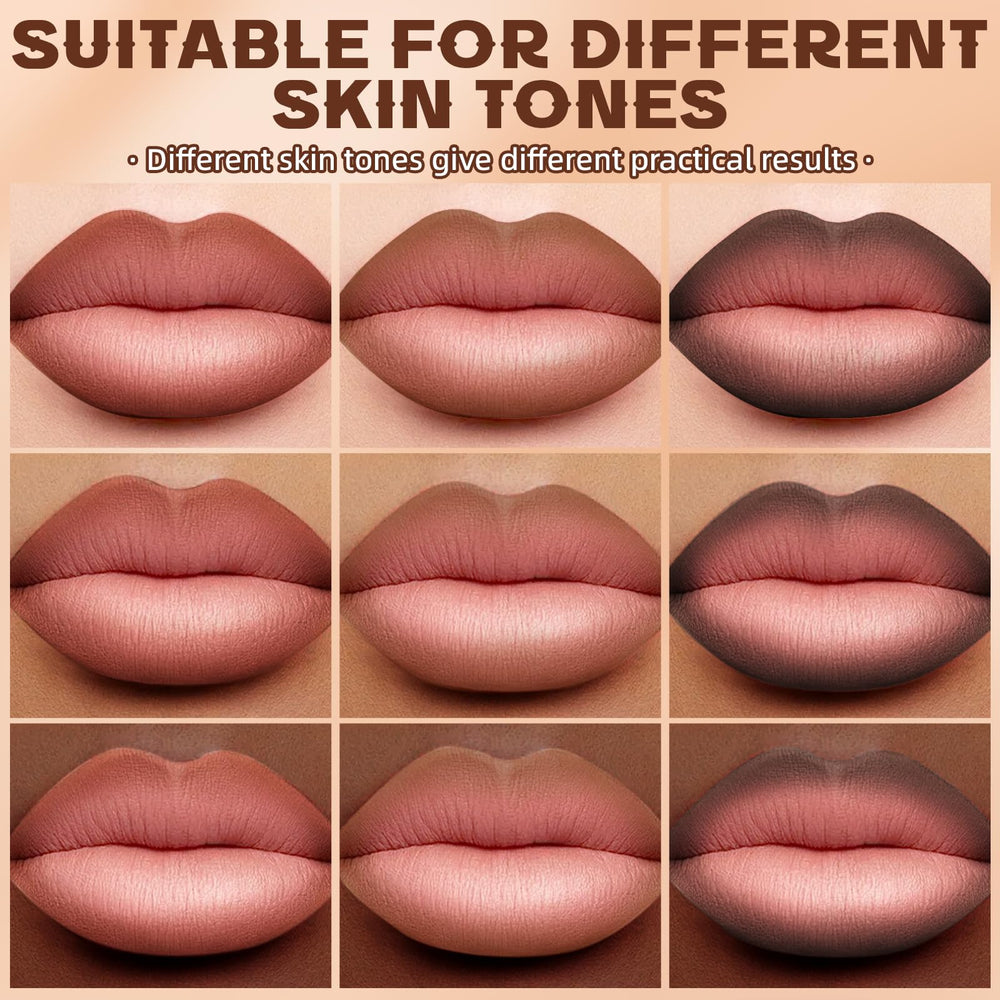 Delineador labial tono marrón oscuro de HOSAILY para aspecto natural.
