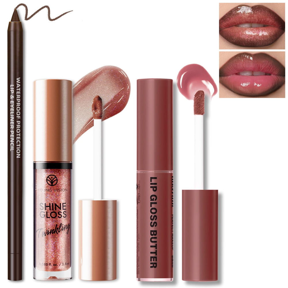 Hosaily delineador marrón para definir labios con acabado duradero.
