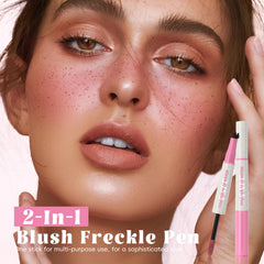 HOSAILY Freckle Blush Pen pecas marrón claro para look realista.