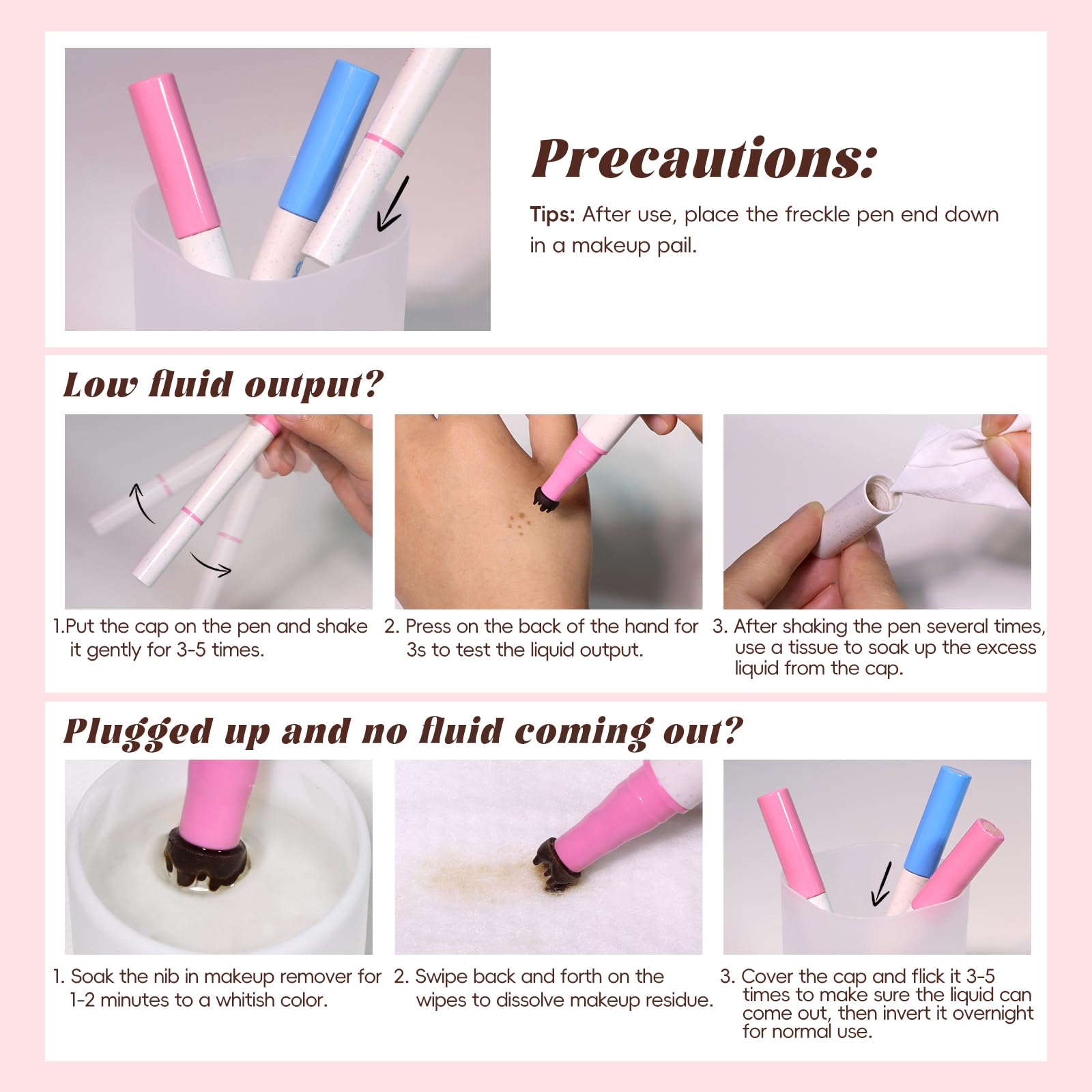 HOSAILY Freckle Blush Pen tonos combinables para rubor natural.