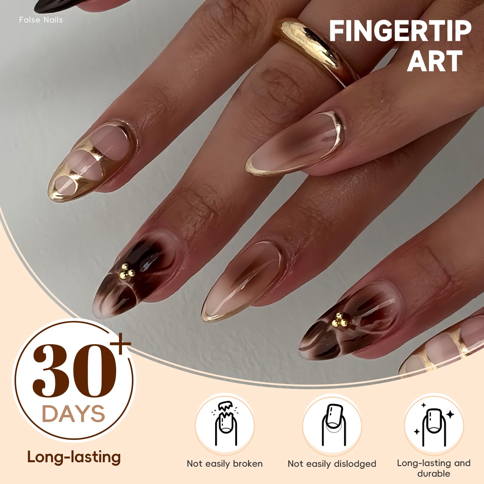 HOSAILY kit completo 24 uñas para ajuste perfecto en cada dedo