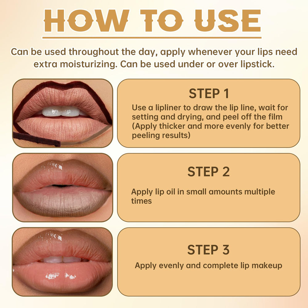Hosaily nourishing lip gloss application shot emphasizing moisture and shine