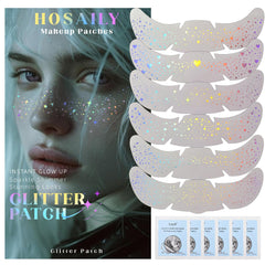 Pecas holográficas de HOSAILY para un look de fiesta con brillo iridiscente.