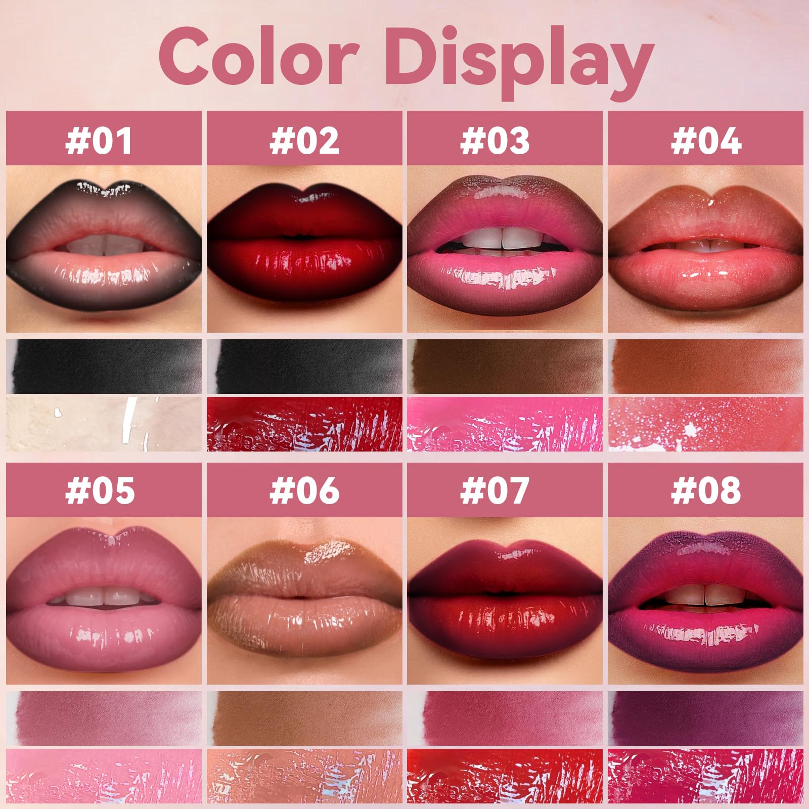 Hosaily set lip compacto portátil para retoques en cualquier lugar.