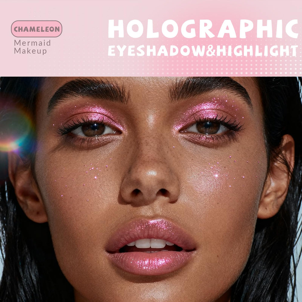 Hosaily sombra glitter única, efecto cromo, aplicación suave