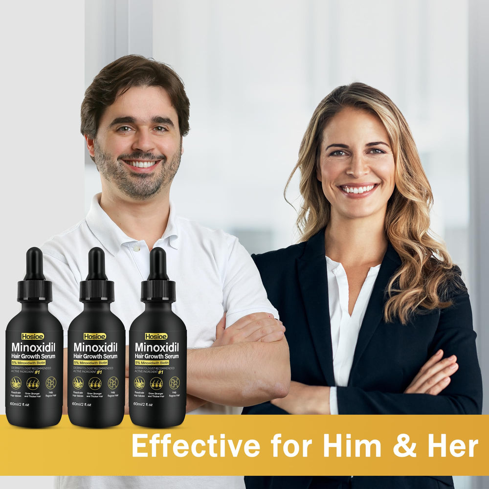 Hosioe Minoxidil para cuidado diario capilar, resultados consistentes.