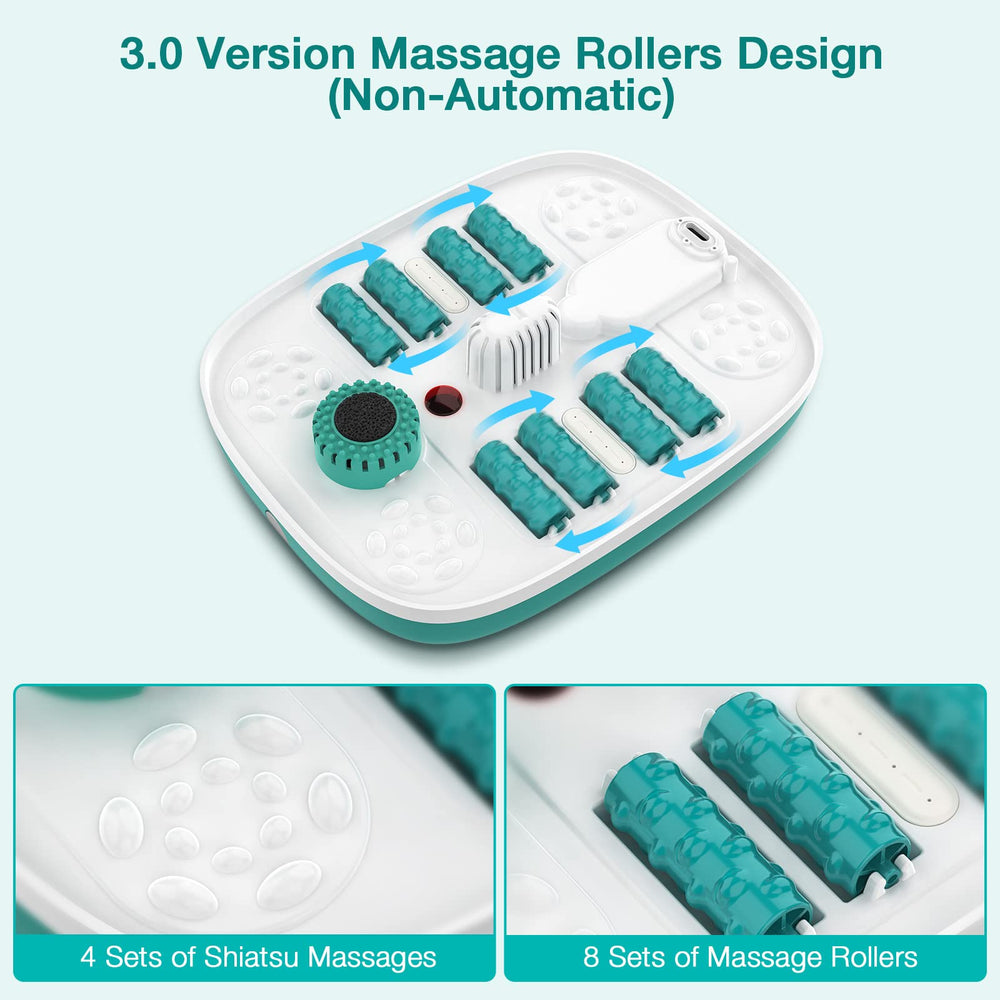 HOSPAN pediluvio con 8 rodillos para masaje en los pies.