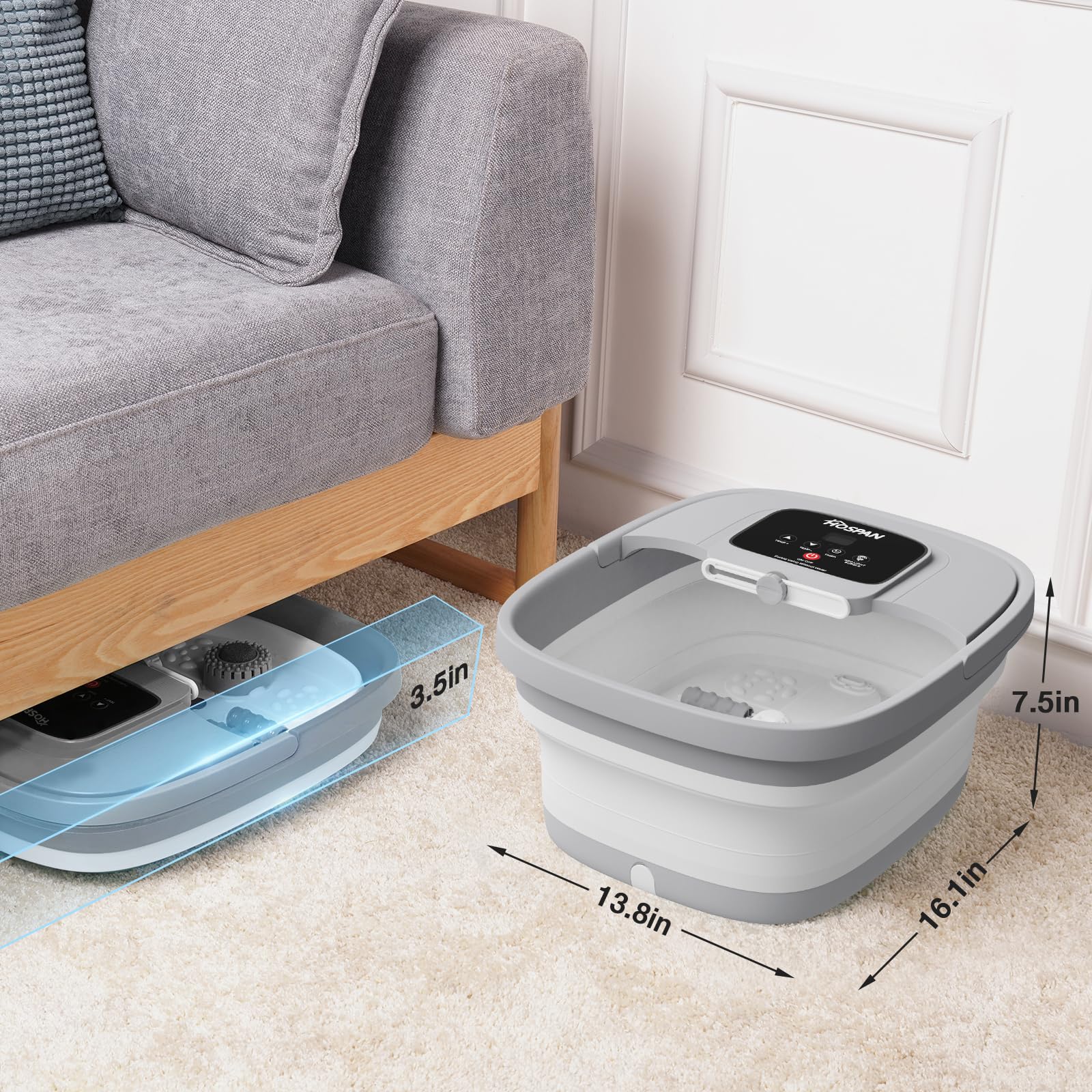 HOSPAN Pie Spa con luz roja para sesiones suaves de relajación