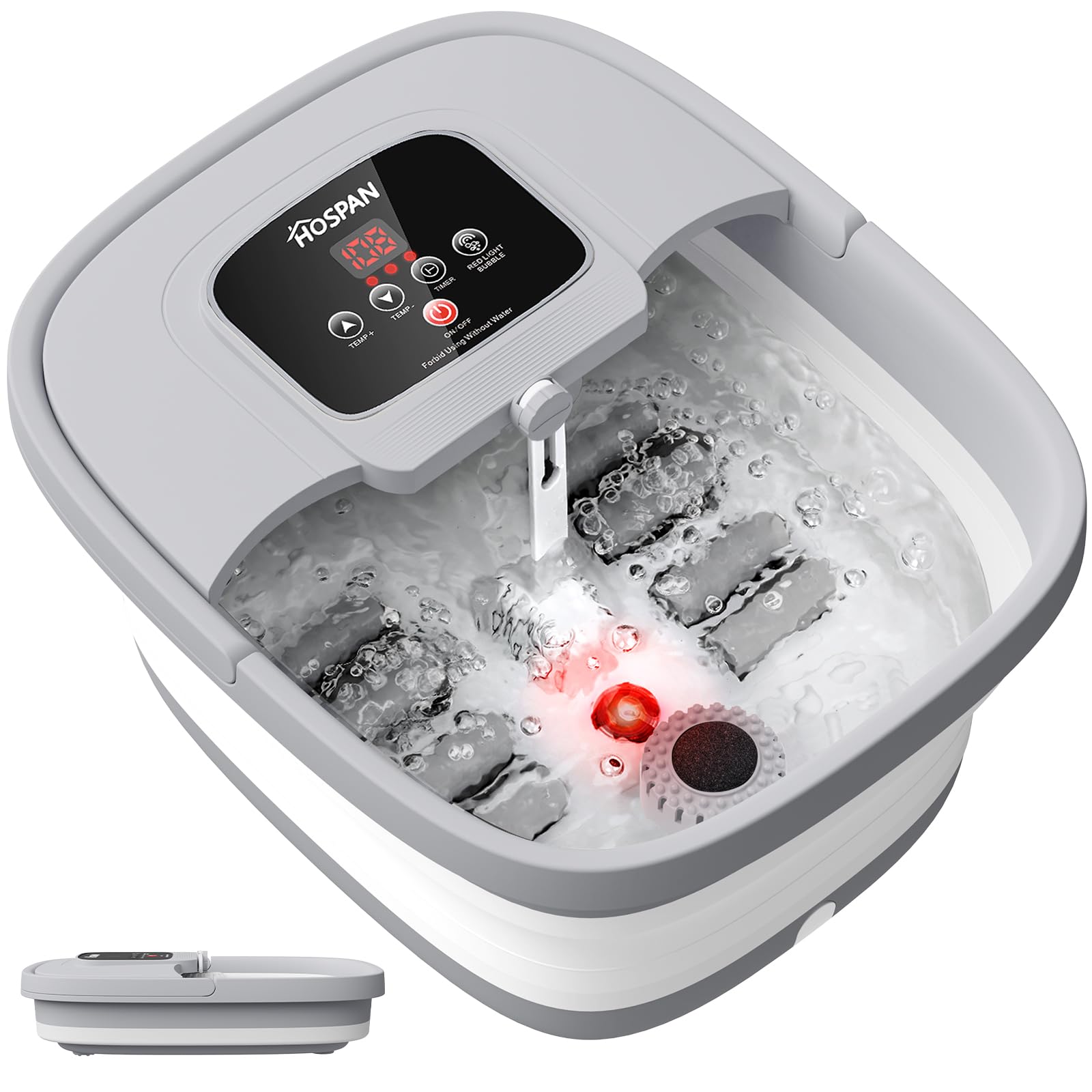 HOSPAN Pie Spa plegable con calentamiento para pies cansados en casa